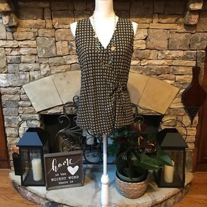 NWT Michael Kors Wrap Style Sleeveless Blouse